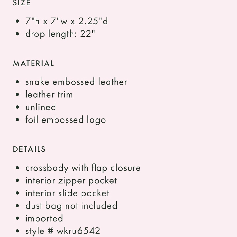 ♠️ Kate Spade ♠️ Robyn Exotic Saddle Bag - Picture 15 of 16